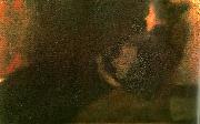 kvinna framfor brasan Gustav Klimt